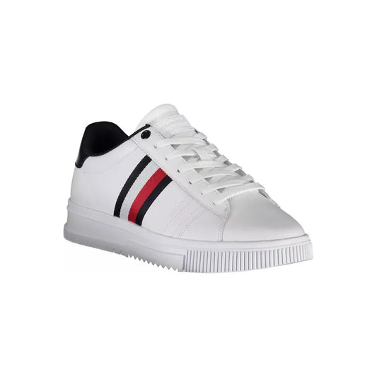 Tommy Hilfiger White Leather Mens Sneaker Tommy Hilfiger