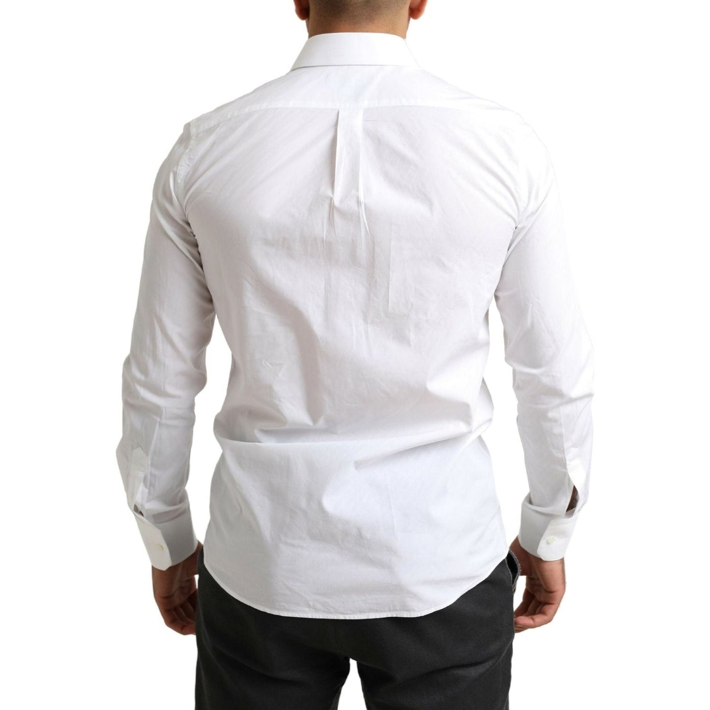 Dolce & Gabbana Elegant White Cotton Martini Dress Shirt Dolce & Gabbana