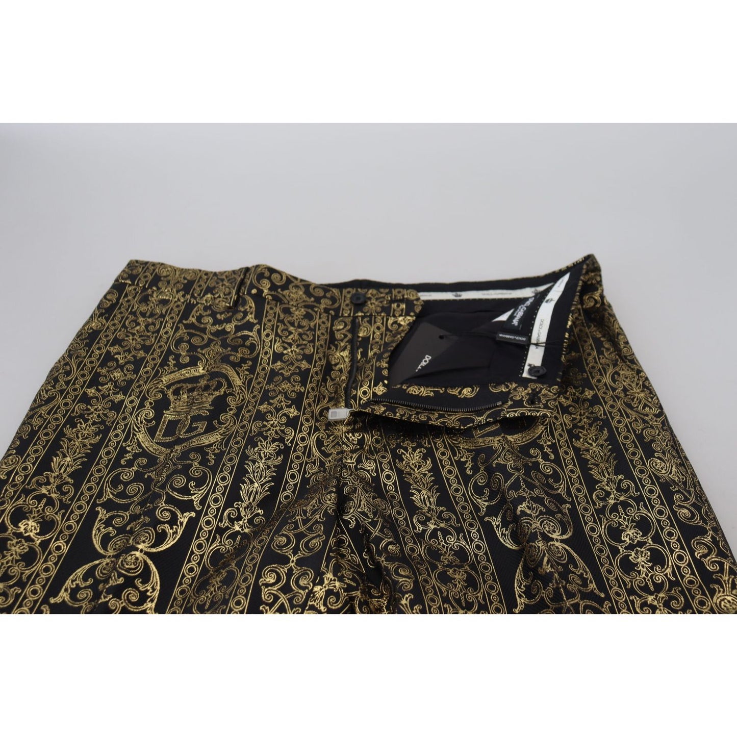 Dolce & Gabbana Elegant Jacquard Evening Pants Dolce & Gabbana