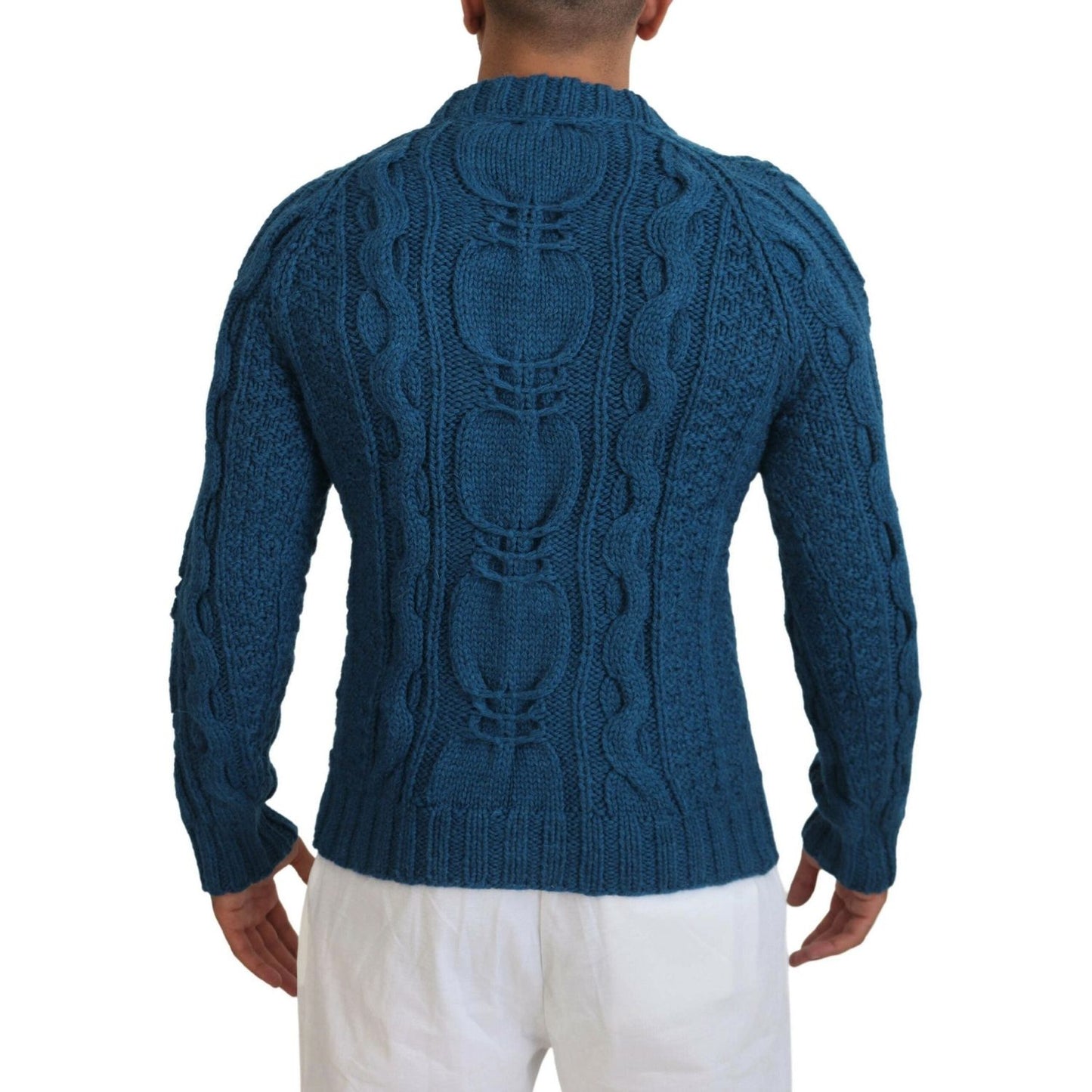 Dolce & Gabbana Elegant Blue Crewneck Sweater Dolce & Gabbana