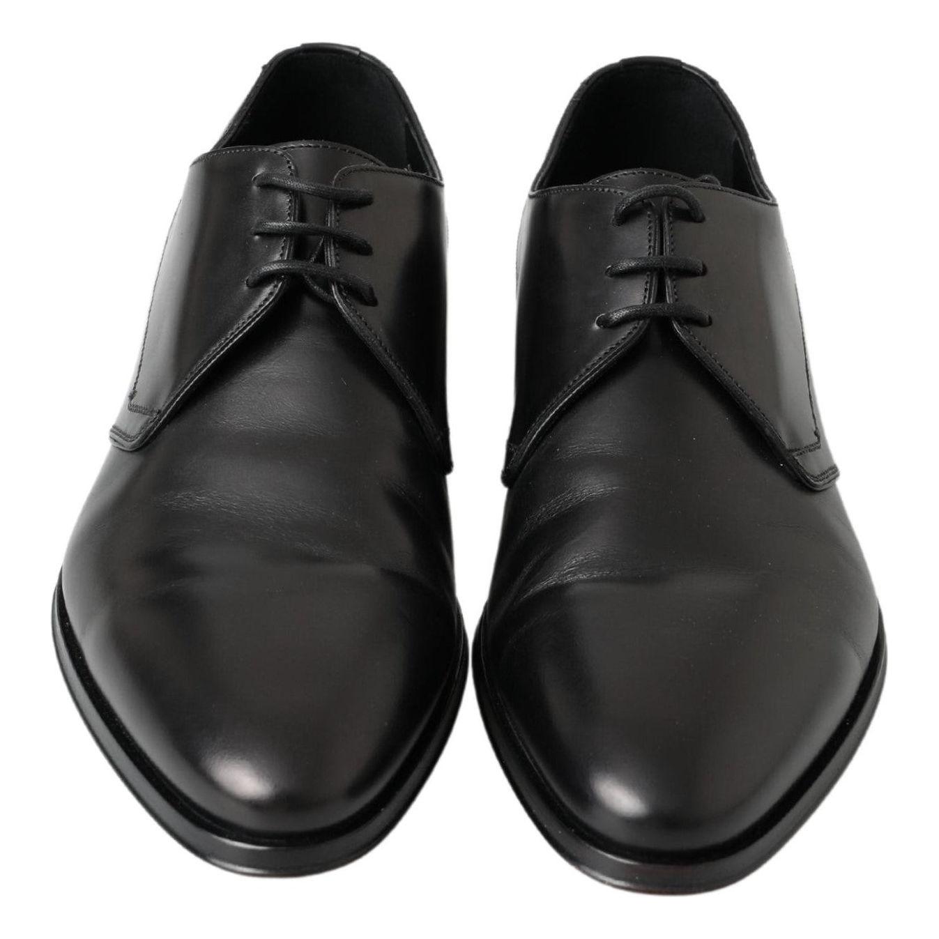 Dolce & Gabbana Classic Black Leather Derby Shoes Dolce & Gabbana