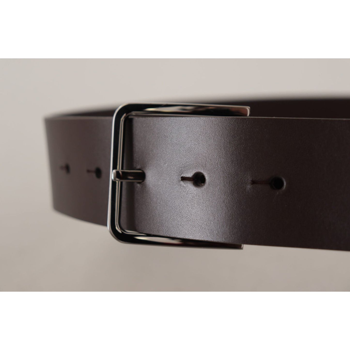 Dolce & Gabbana Elegant Dark Brown Leather Belt Dolce & Gabbana