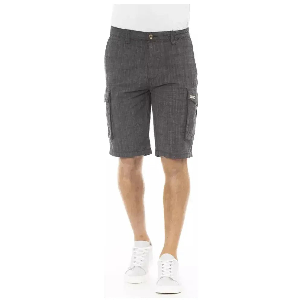 Baldinini Trend Black Cotton Men's Cargo Short Baldinini Trend