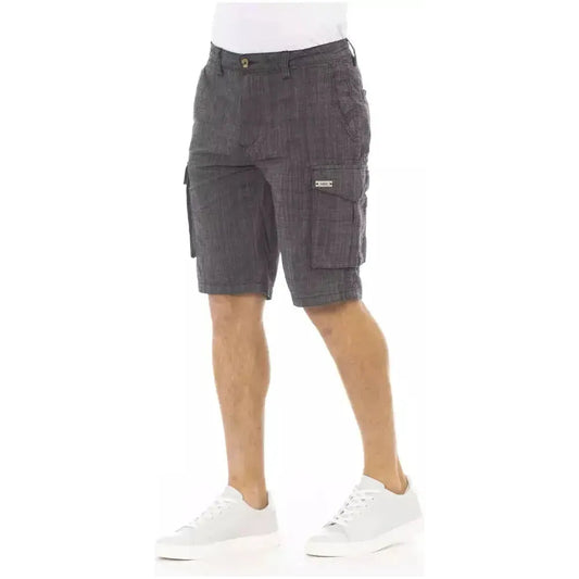 Baldinini Trend Black Cotton Men's Cargo Short Baldinini Trend