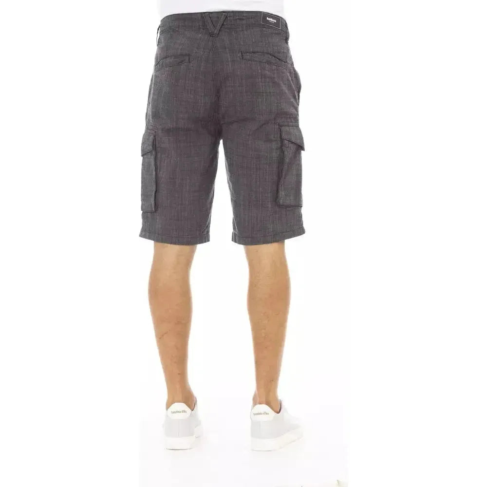 Baldinini Trend Black Cotton Men's Cargo Short Baldinini Trend