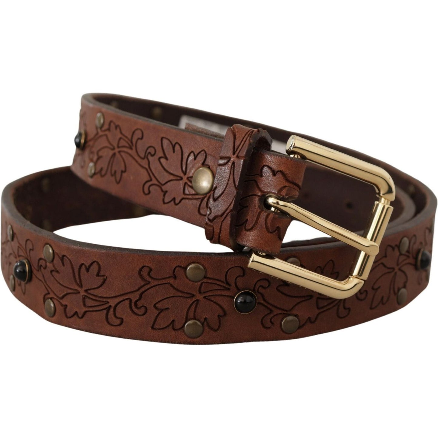 Dolce & Gabbana Elegant Leather Belt with Metal Buckle Dolce & Gabbana