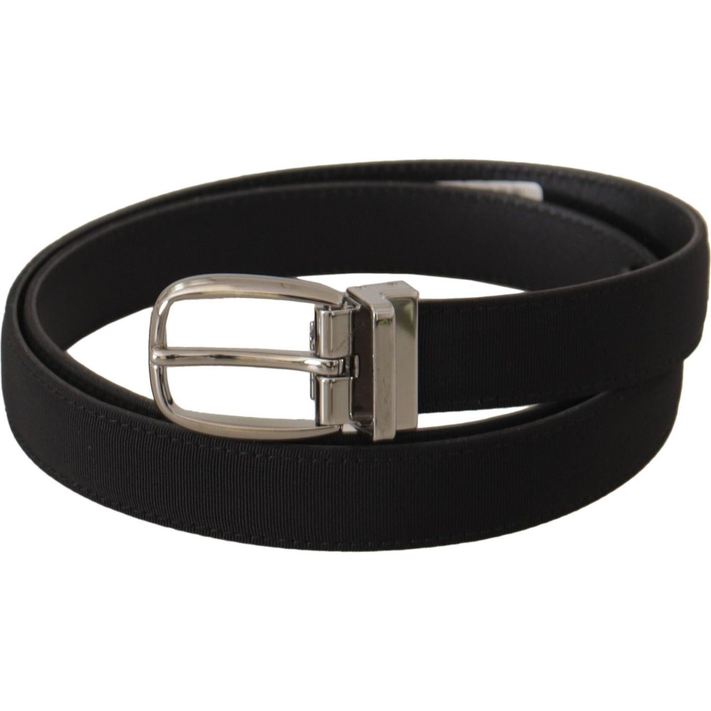 Dolce & Gabbana Elegant Black Canvas & Leather Belt Dolce & Gabbana