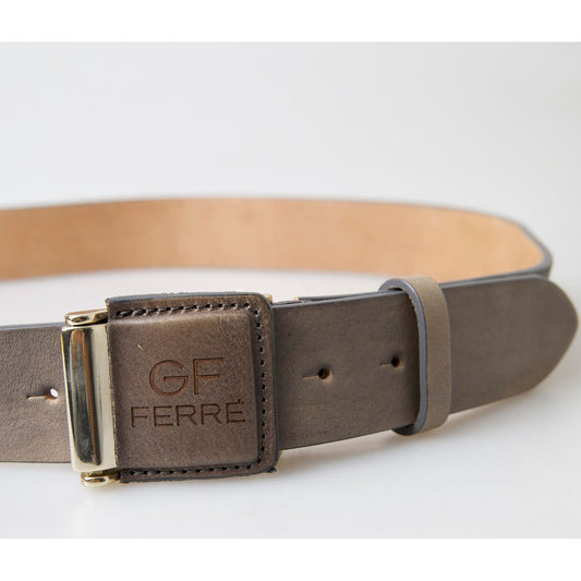 GF Ferre Elegant Leather Fashion Belt with Engraved Buckle GF Ferre