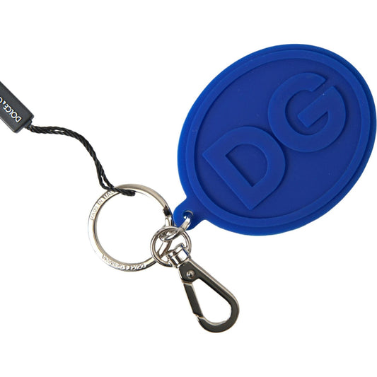 Dolce & Gabbana Chic Brass and Rubber Logo Keychain Dolce & Gabbana