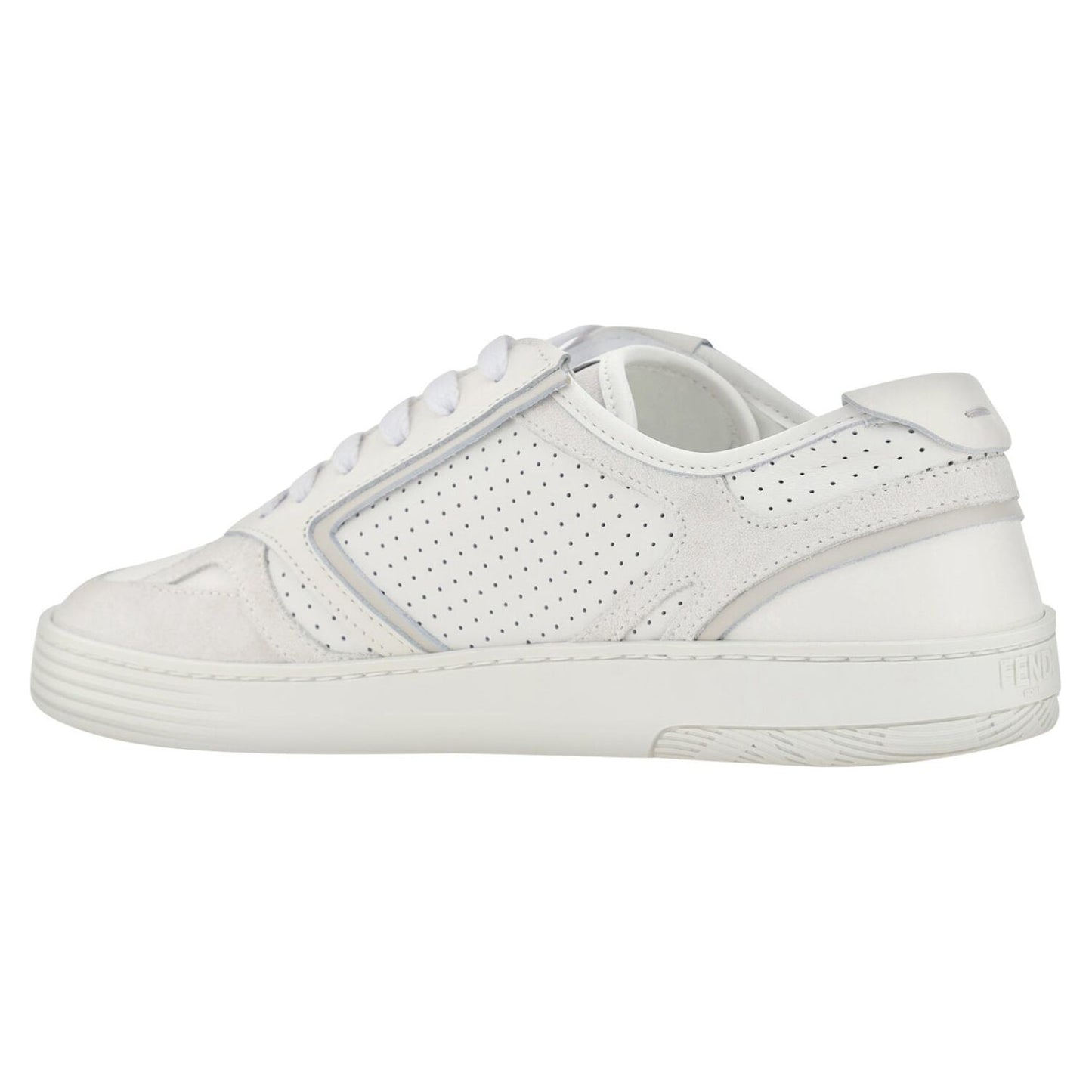 Fendi Elegant Low Top Calfskin Sneakers in White Fendi