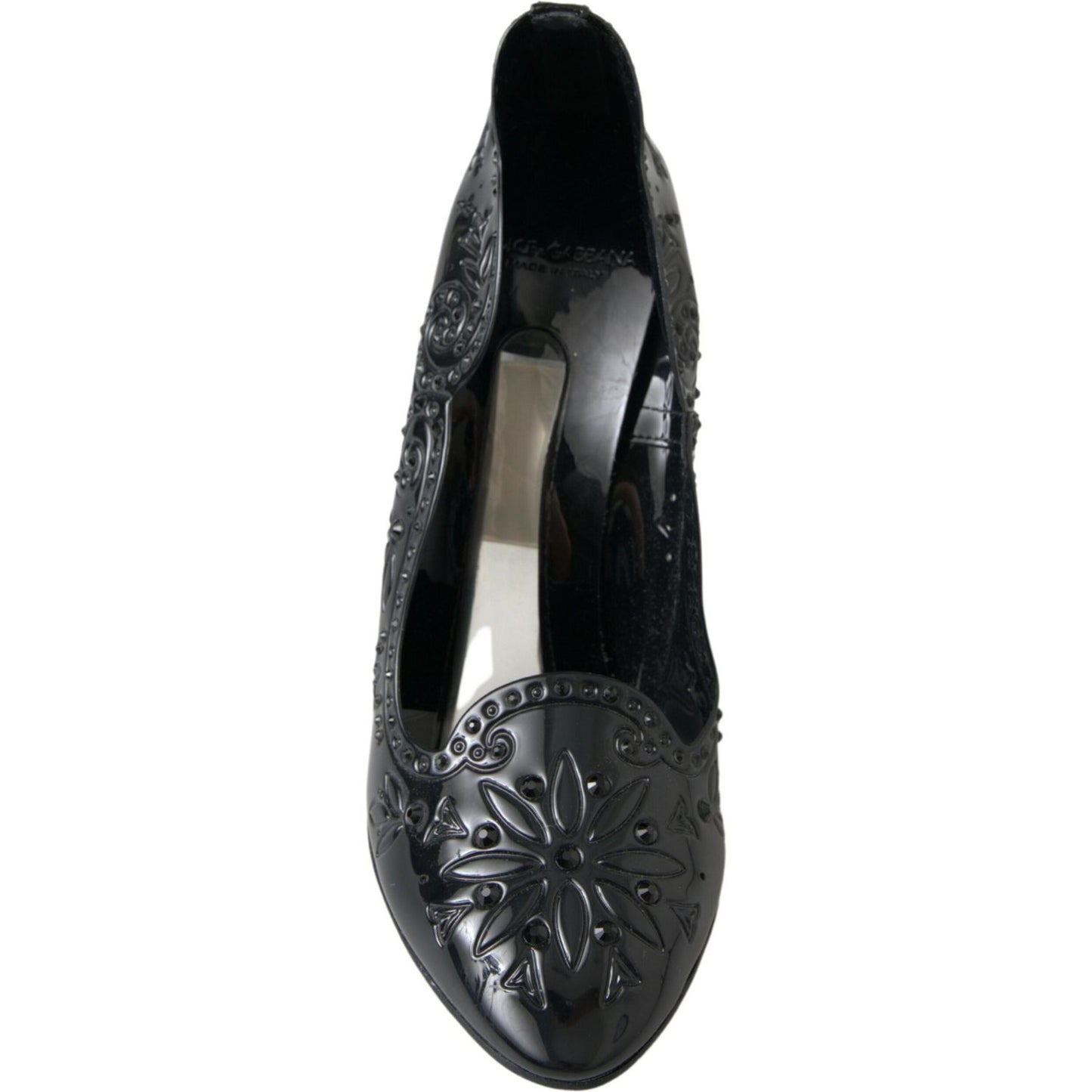 Dolce & Gabbana Elegant Black Crystal Cinderella Pumps Dolce & Gabbana