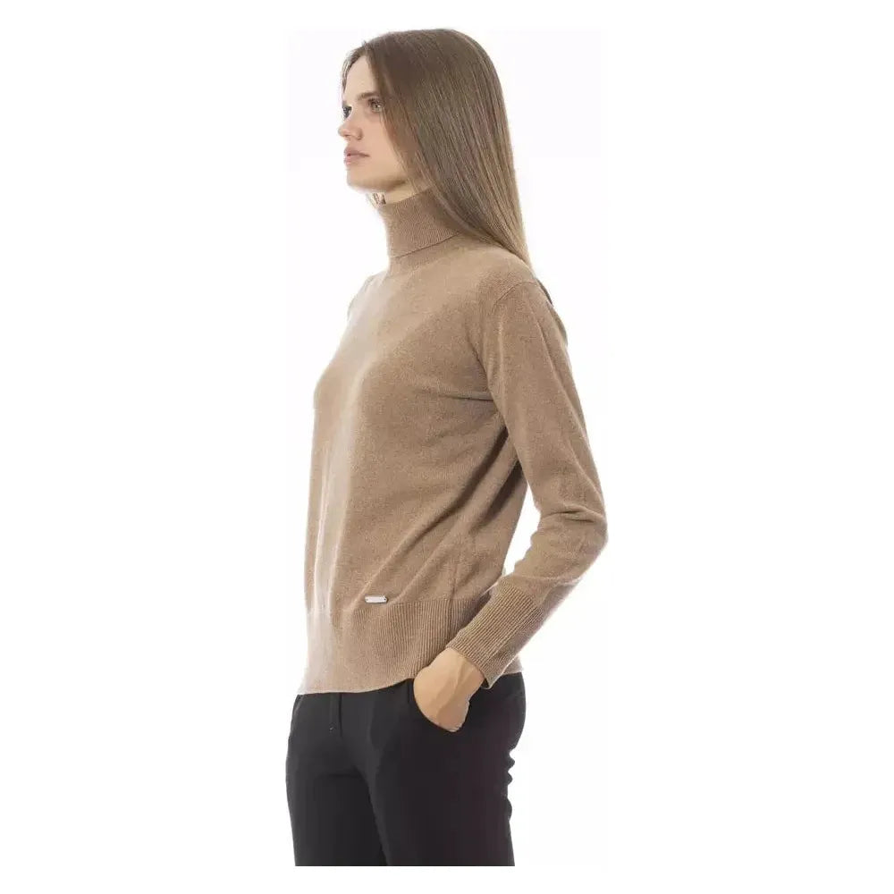 Baldinini Trend Beige Wool Women Sweater Baldinini Trend