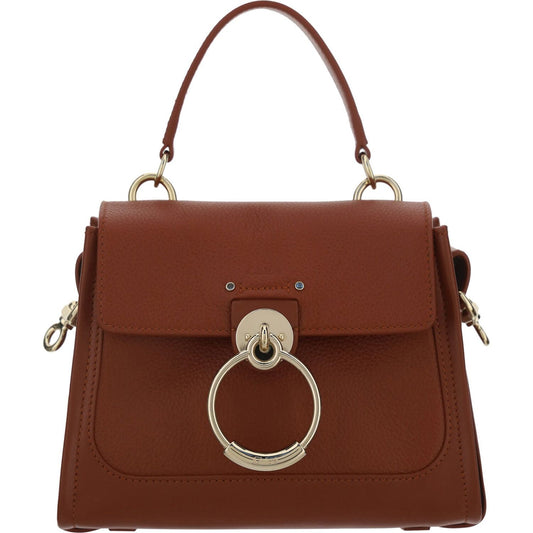 Chloé Elegant Sepia Brown Calfskin Shoulder Handbag Chloé