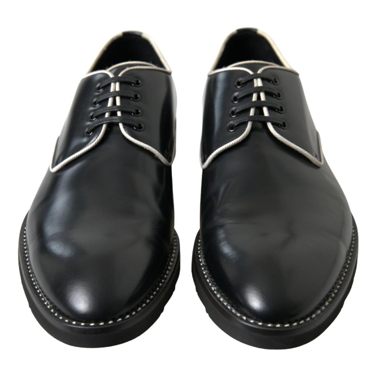 Dolce & Gabbana Elegant Black and White Formal Men's Shoes Dolce & Gabbana