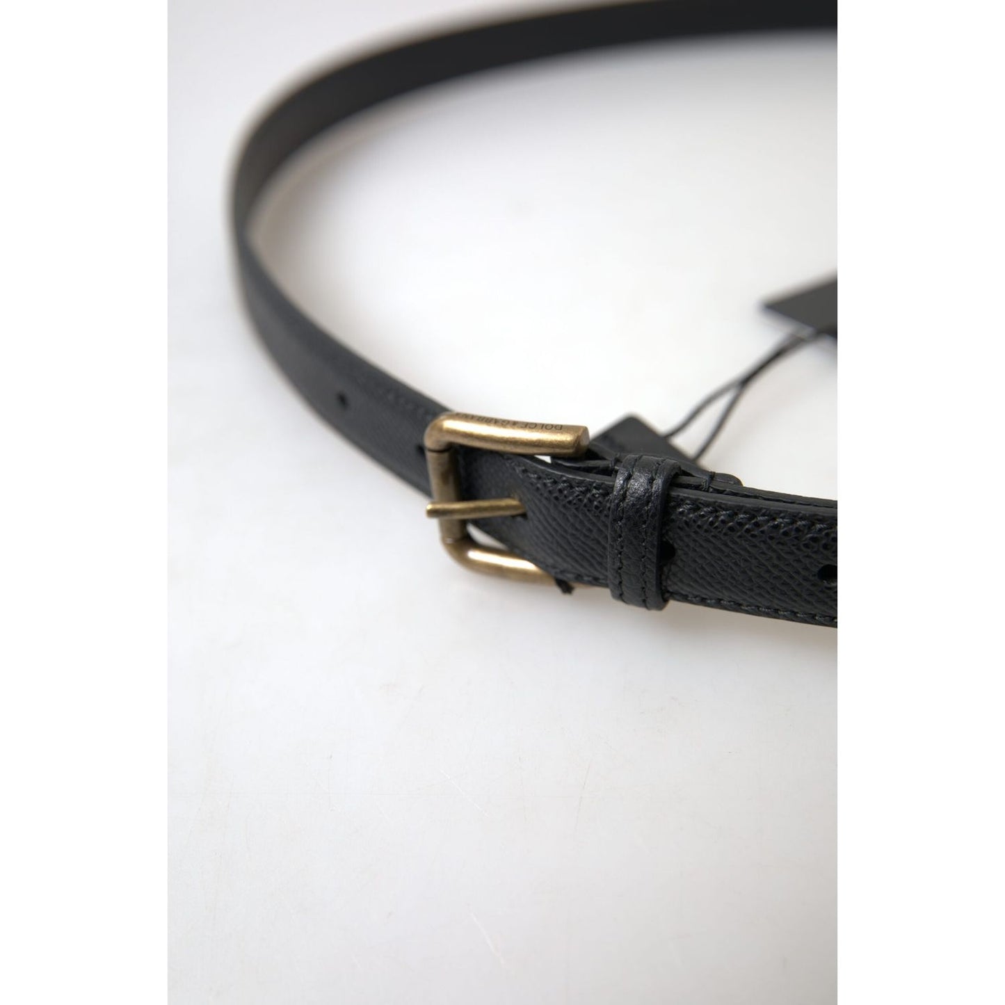 Dolce & Gabbana Elegant Black Italian Leather Belt Dolce & Gabbana