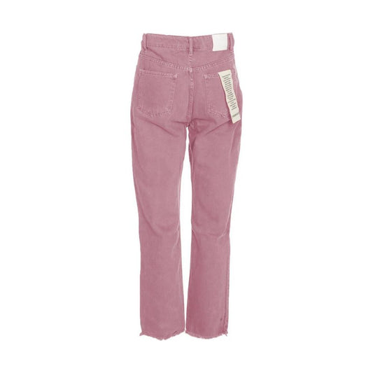 Hinnominate Chic Pink Raw Cut Bottom Jeans Hinnominate