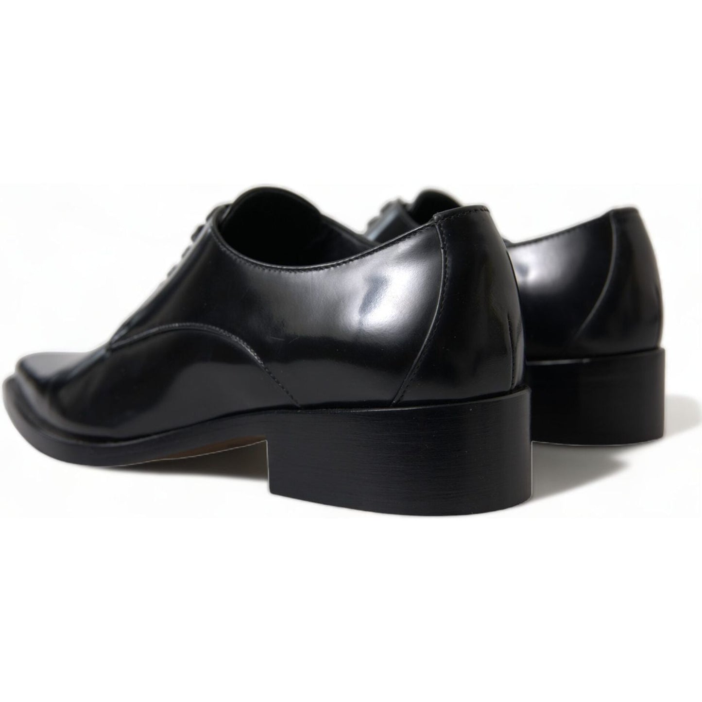 Dolce & Gabbana Elegant Black Leather Formal Flats Dolce & Gabbana