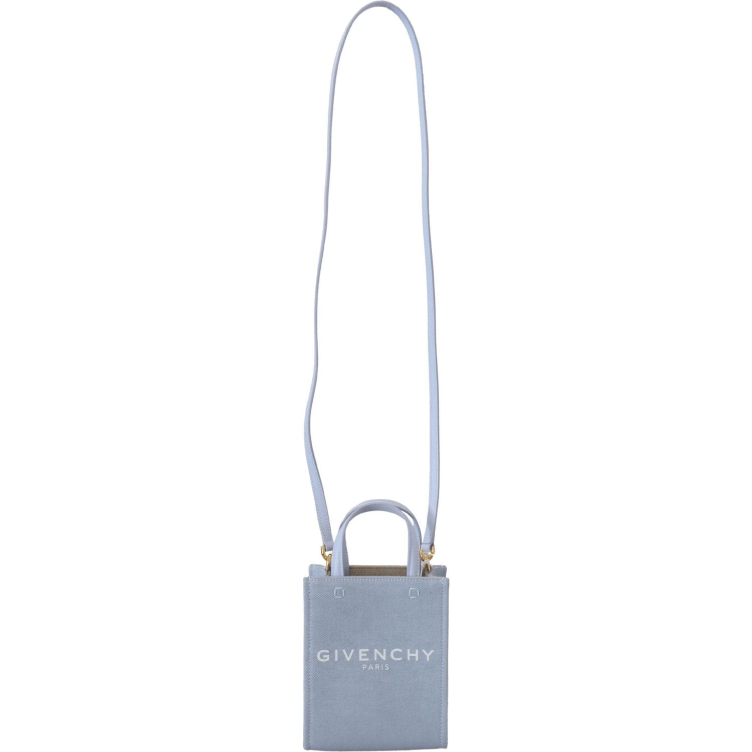 Givenchy Blue Coated Canvas Vertical Cloud Mini Shoulder Bag