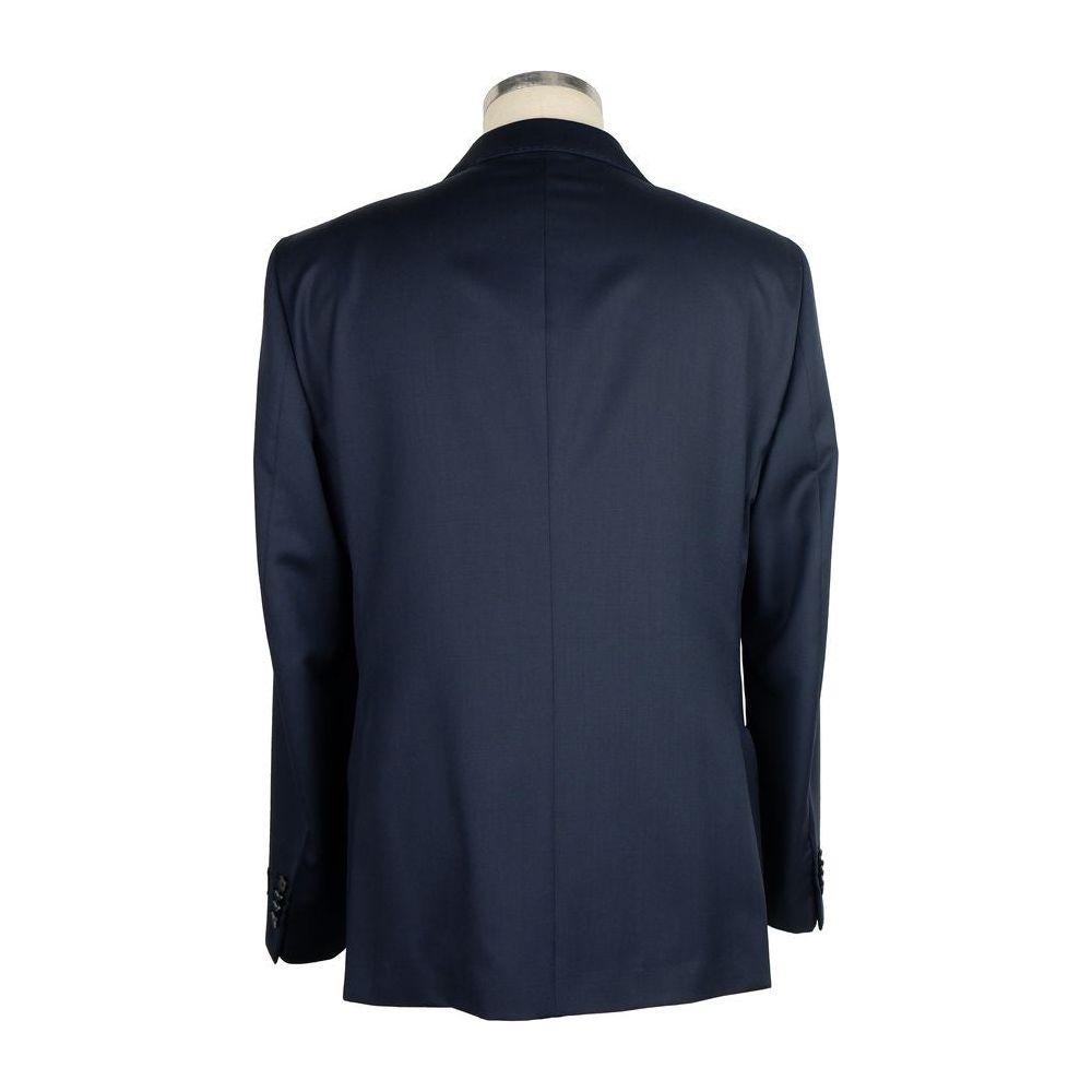 Made in Italy Blue Wool Men Suit Made in Italy