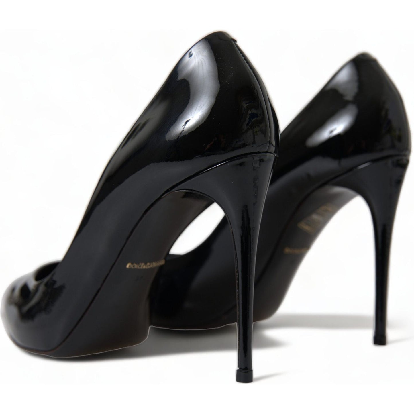 Dolce & Gabbana Elegant Black Patent Stiletto Heels Dolce & Gabbana