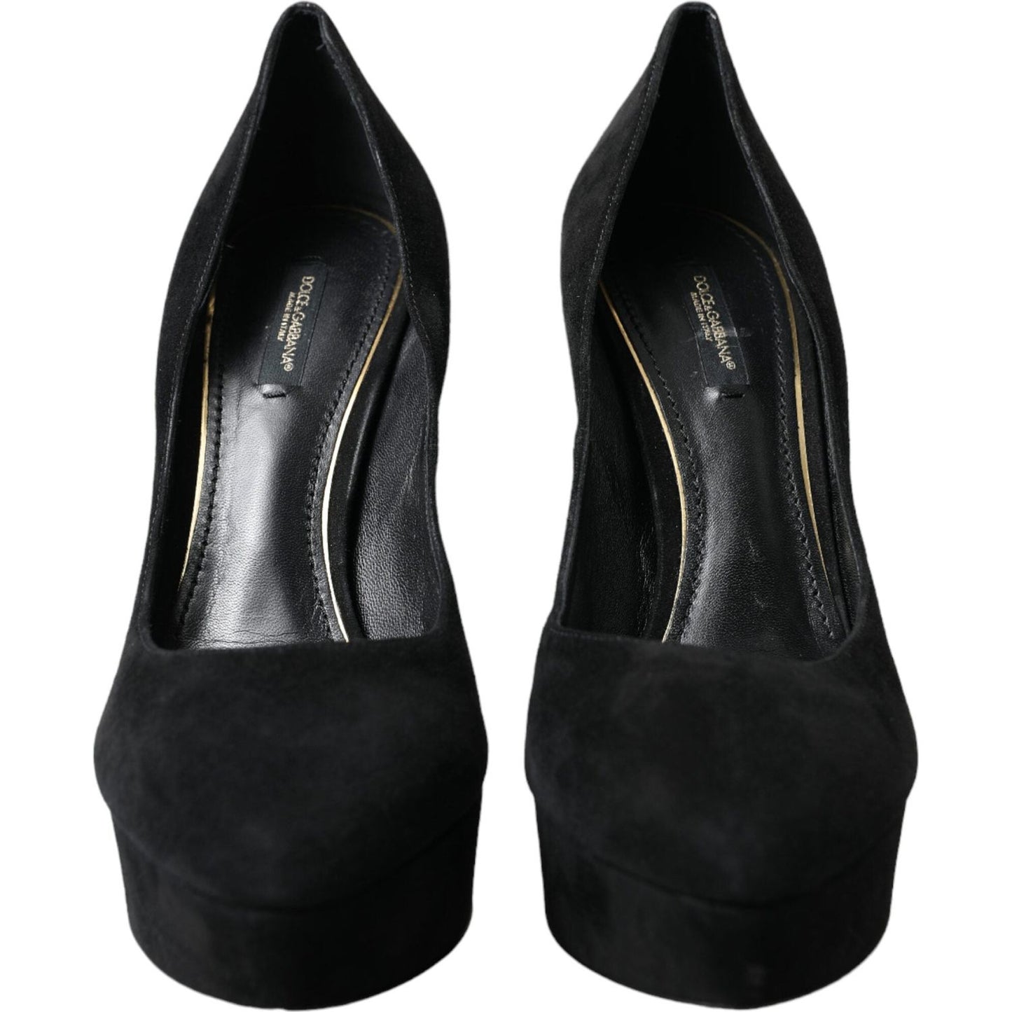 Dolce & Gabbana Black Suede Heeled Pumps Sophistication Dolce & Gabbana