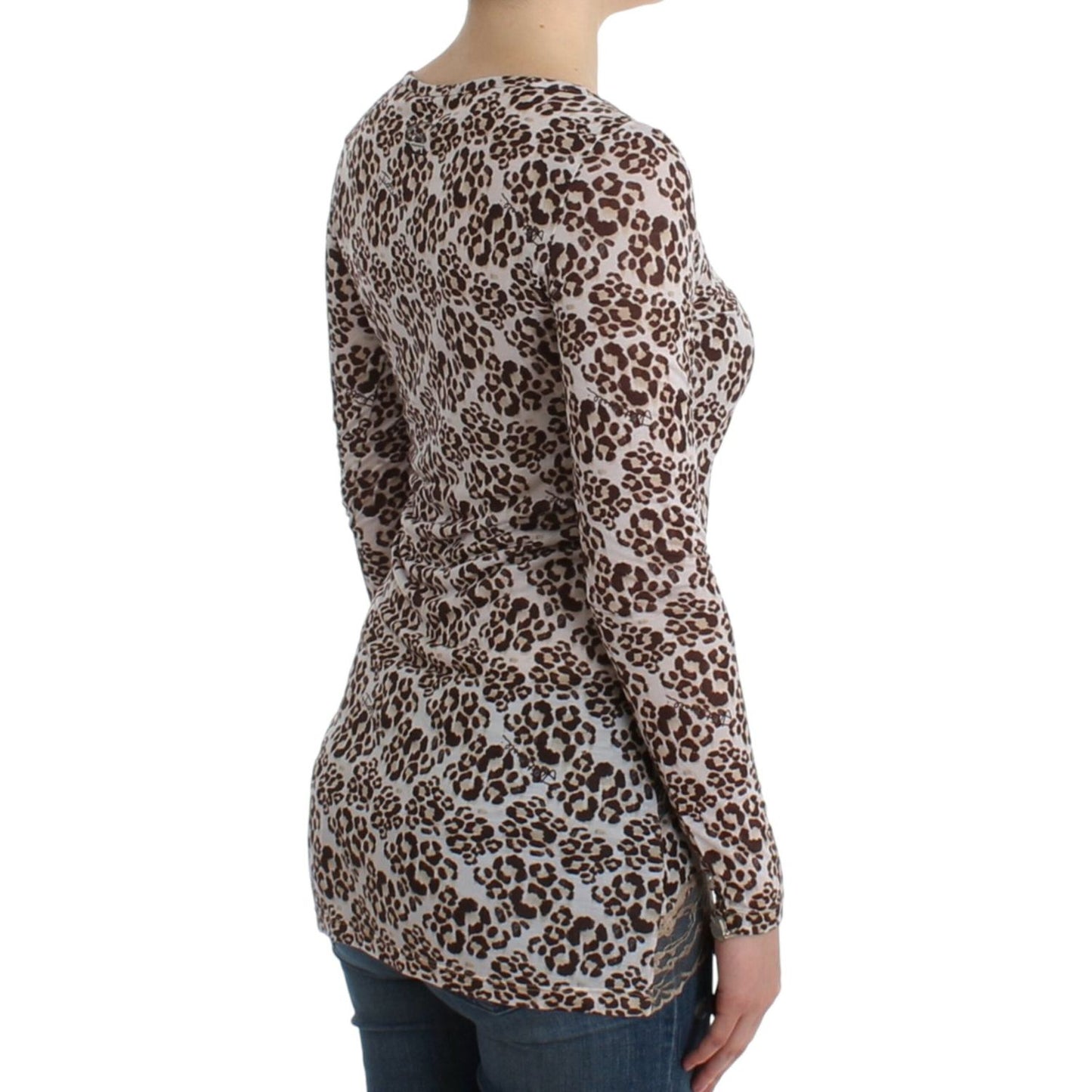 Cavalli Brown longsleeved lace top