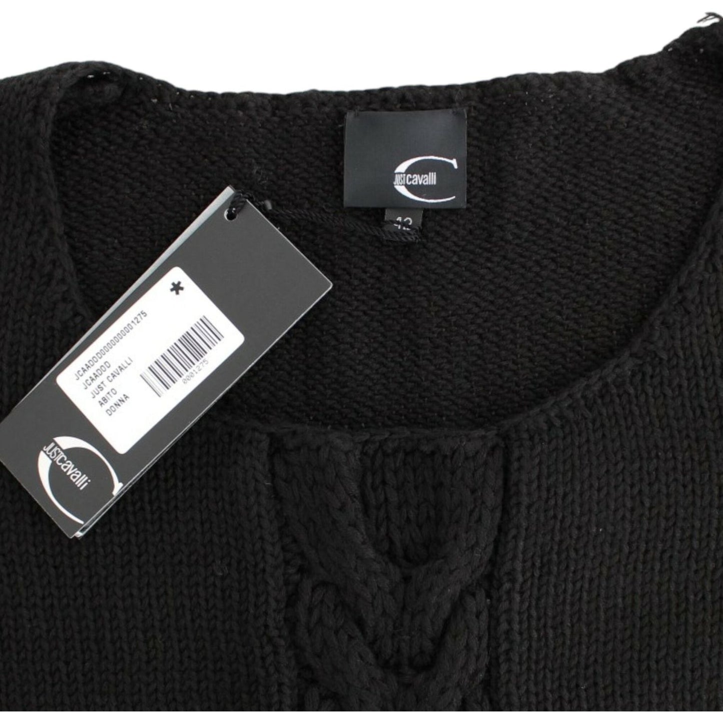 Cavalli Black knitted wool sweater Cavalli