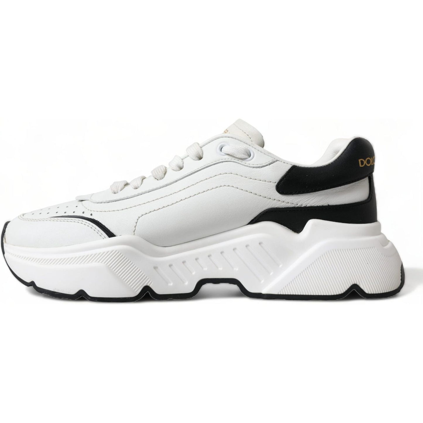 Dolce & Gabbana Chic Black & White Daymaster Leather Sneakers Dolce & Gabbana