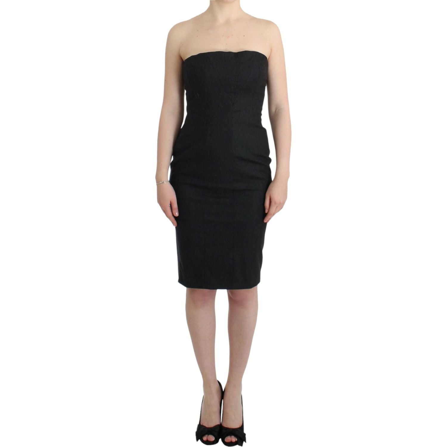 Cavalli Gray strapless dress