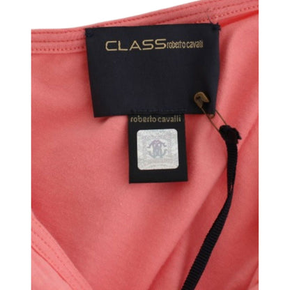 Cavalli Pink cotton tank top