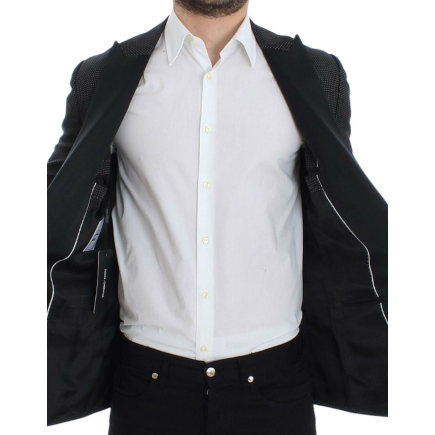 Dolce & Gabbana Black wool slim MARTINI blazer