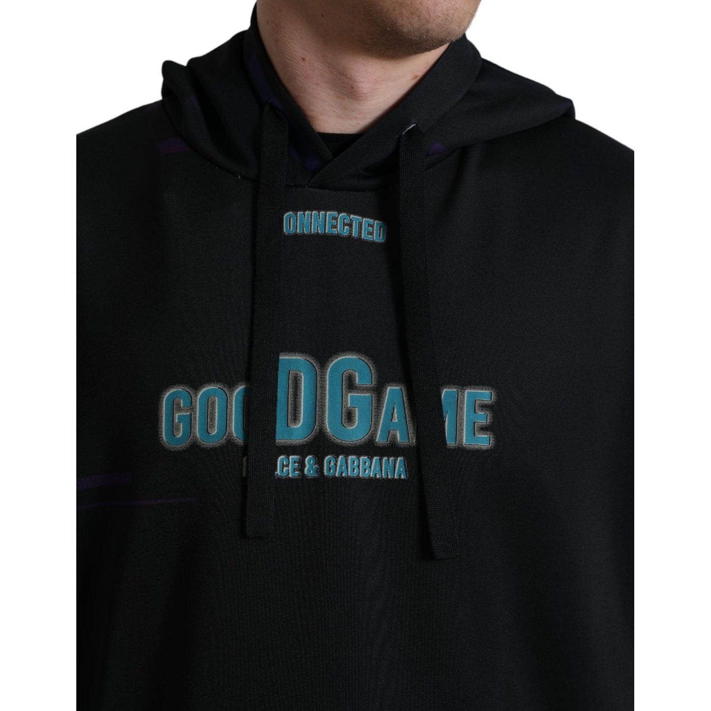 Dolce & Gabbana Elegant Graphic Print Hooded Pullover Dolce & Gabbana