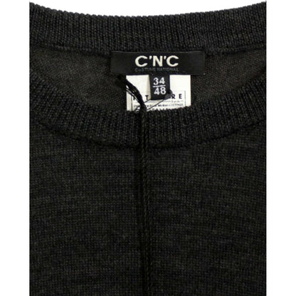 Costume National Gray crewneck pullover sweater