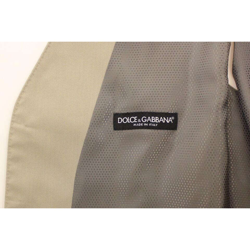 Dolce & Gabbana Elegant Beige Cotton Dress Vest Dolce & Gabbana