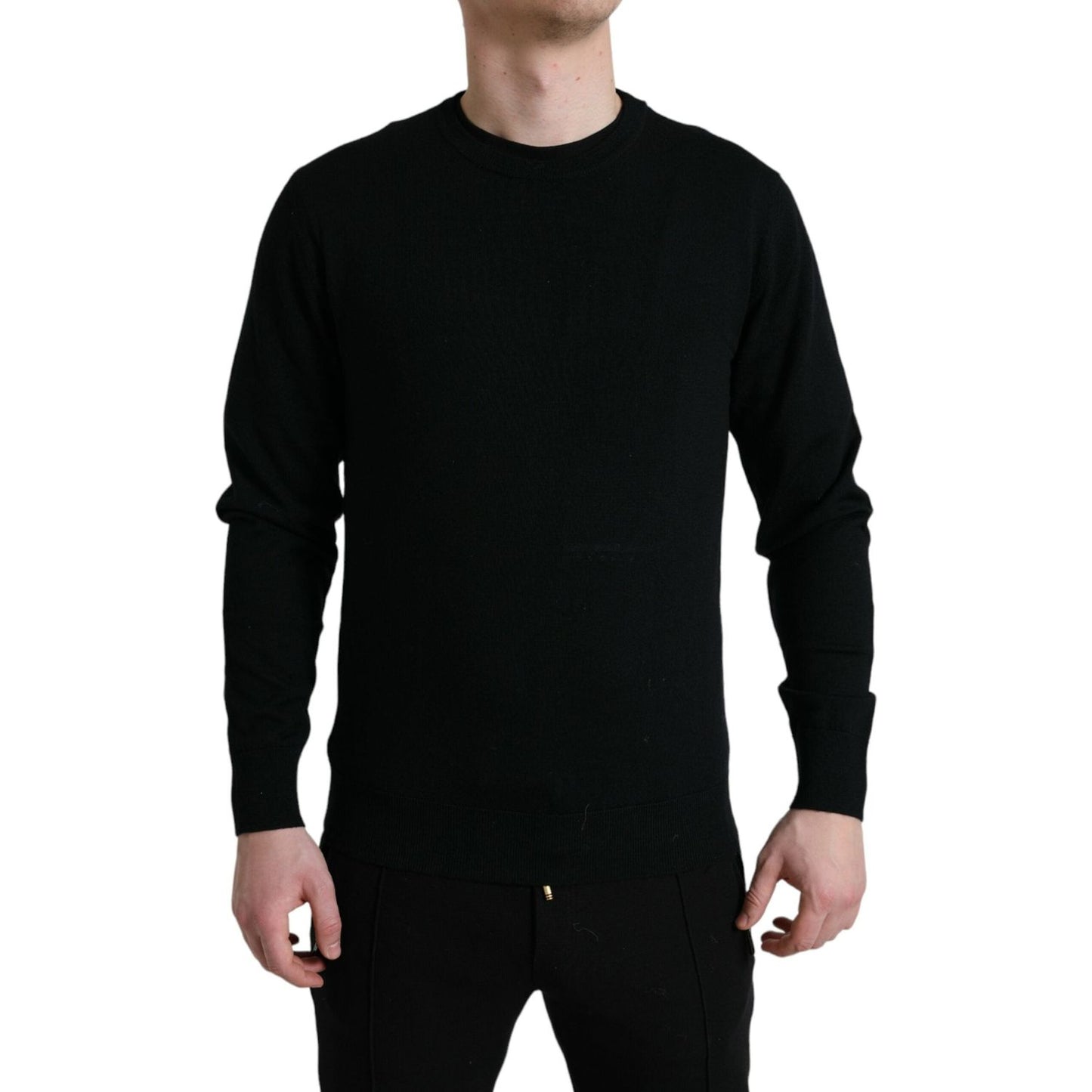 Dolce & Gabbana Stunning Black Wool Sweater Dolce & Gabbana