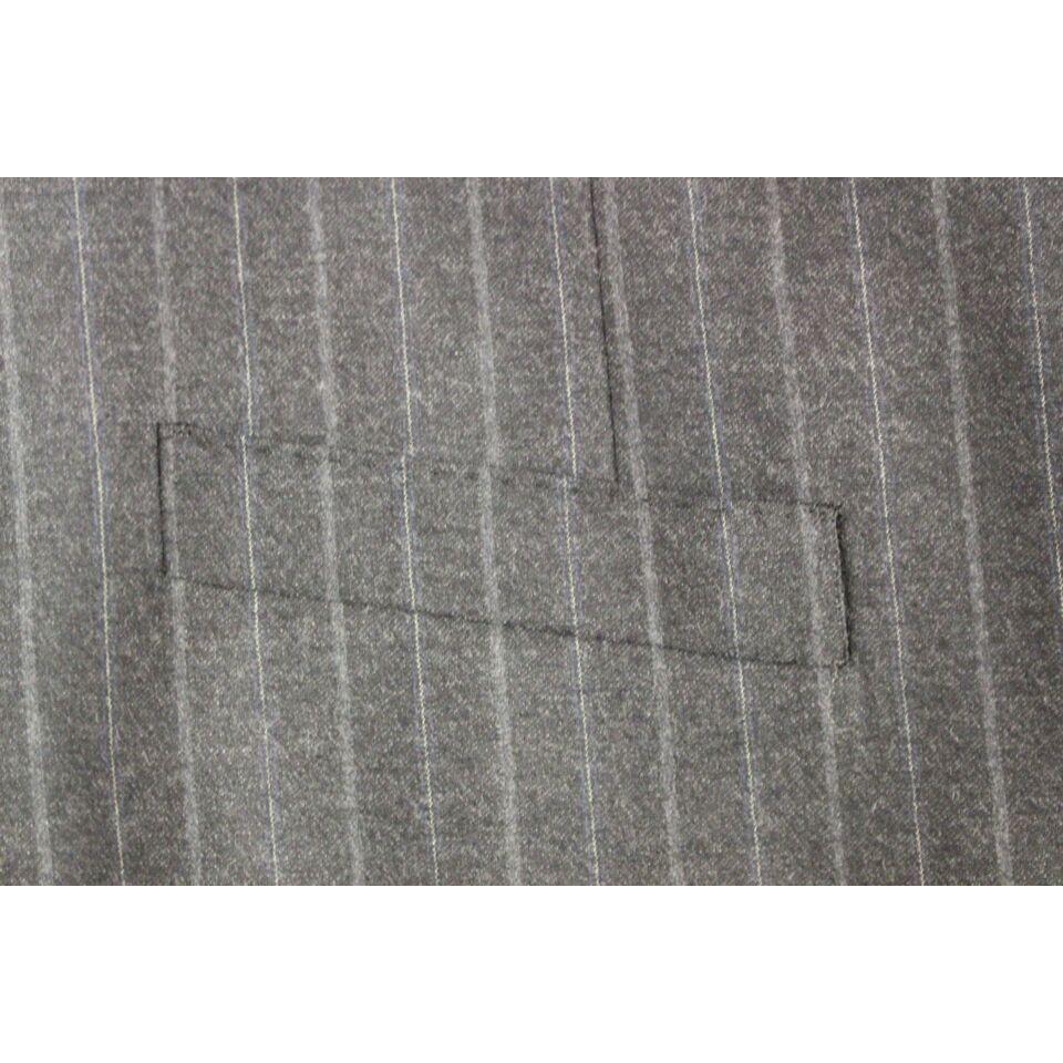 Dolce & Gabbana Gray Striped Wool Logo Vest Gilet Weste