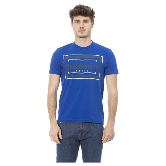 Baldinini Trend Blue Cotton Men T-Shirt Baldinini Trend