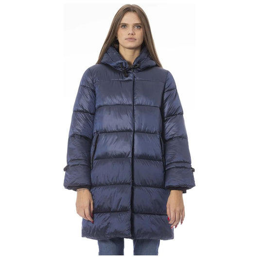 Baldinini Trend Light Blue Nylon Women Jacket Baldinini Trend