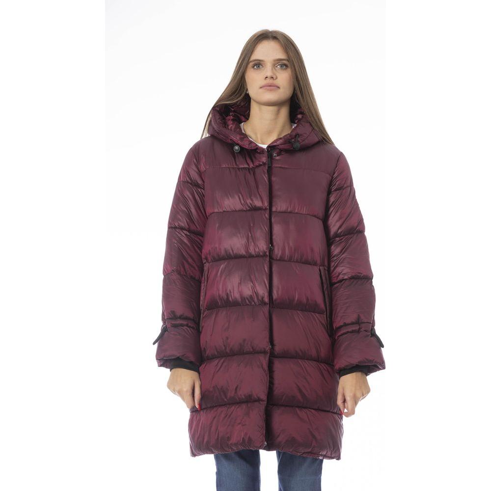 Baldinini Trend Burgundy Nylon Women Jacket Baldinini Trend