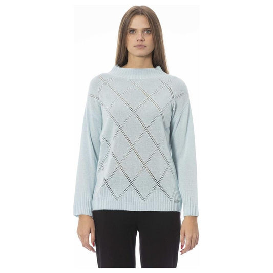 Baldinini Trend Light Blue Cashmere Women Sweater Baldinini Trend