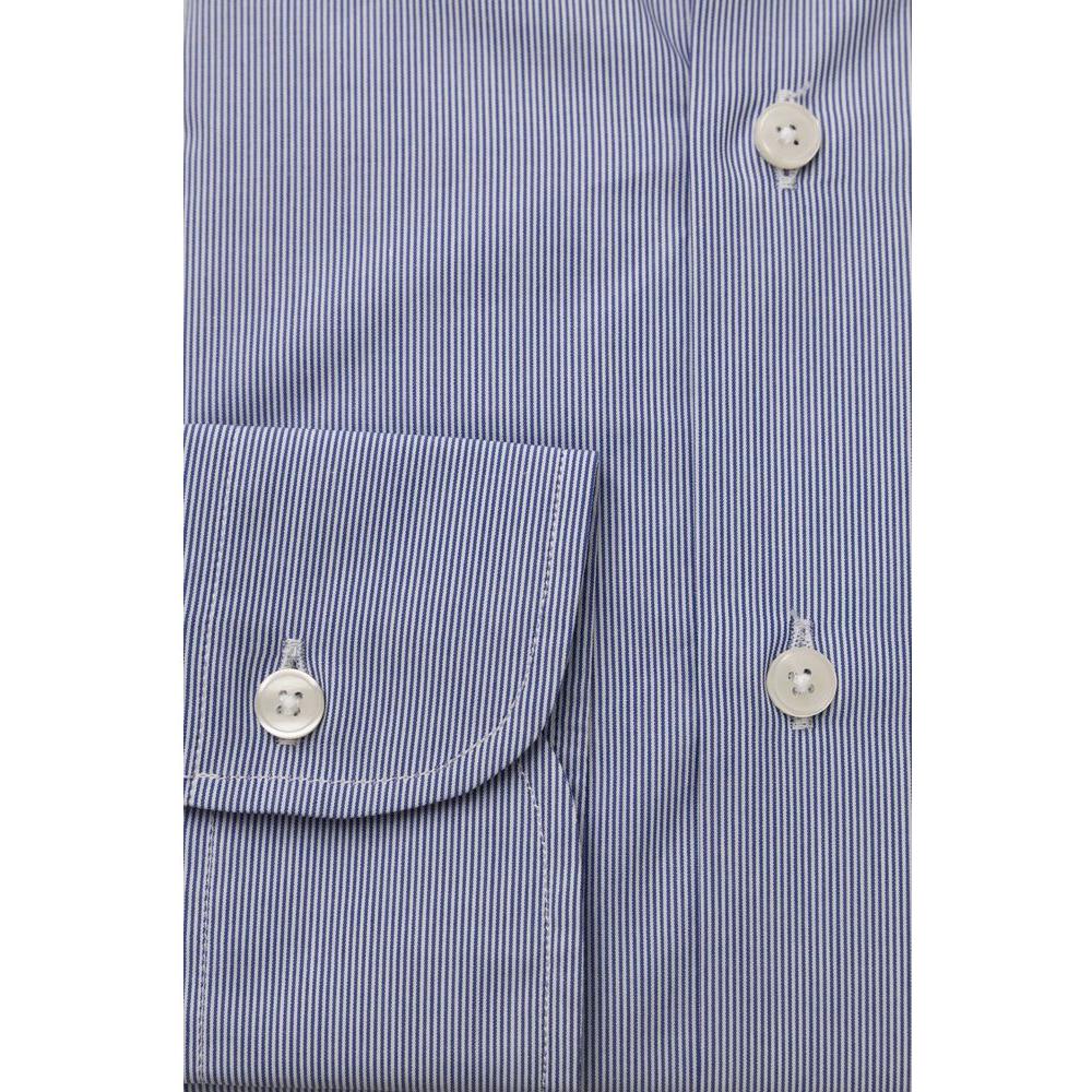 Bagutta Light Blue Cotton Men Shirt Bagutta