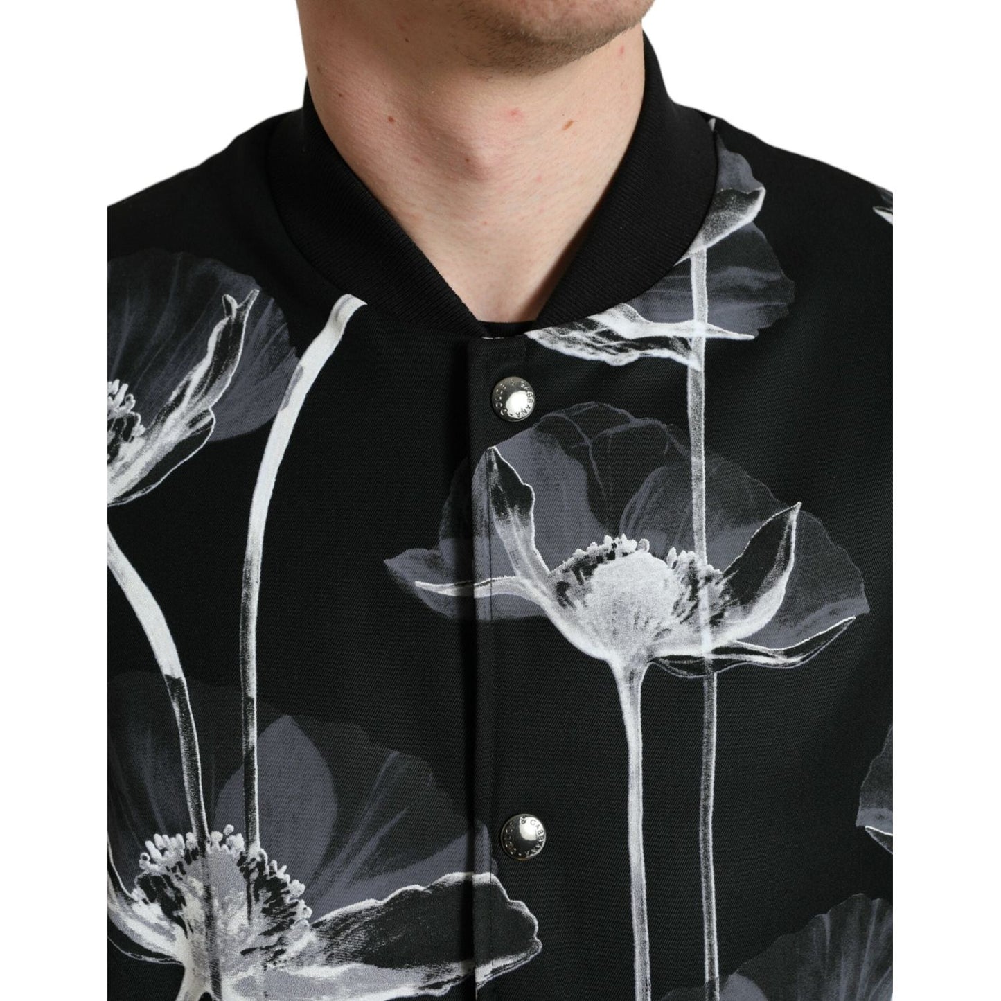 Dolce & Gabbana Elegant Floral-Print Bomber Jacket Dolce & Gabbana