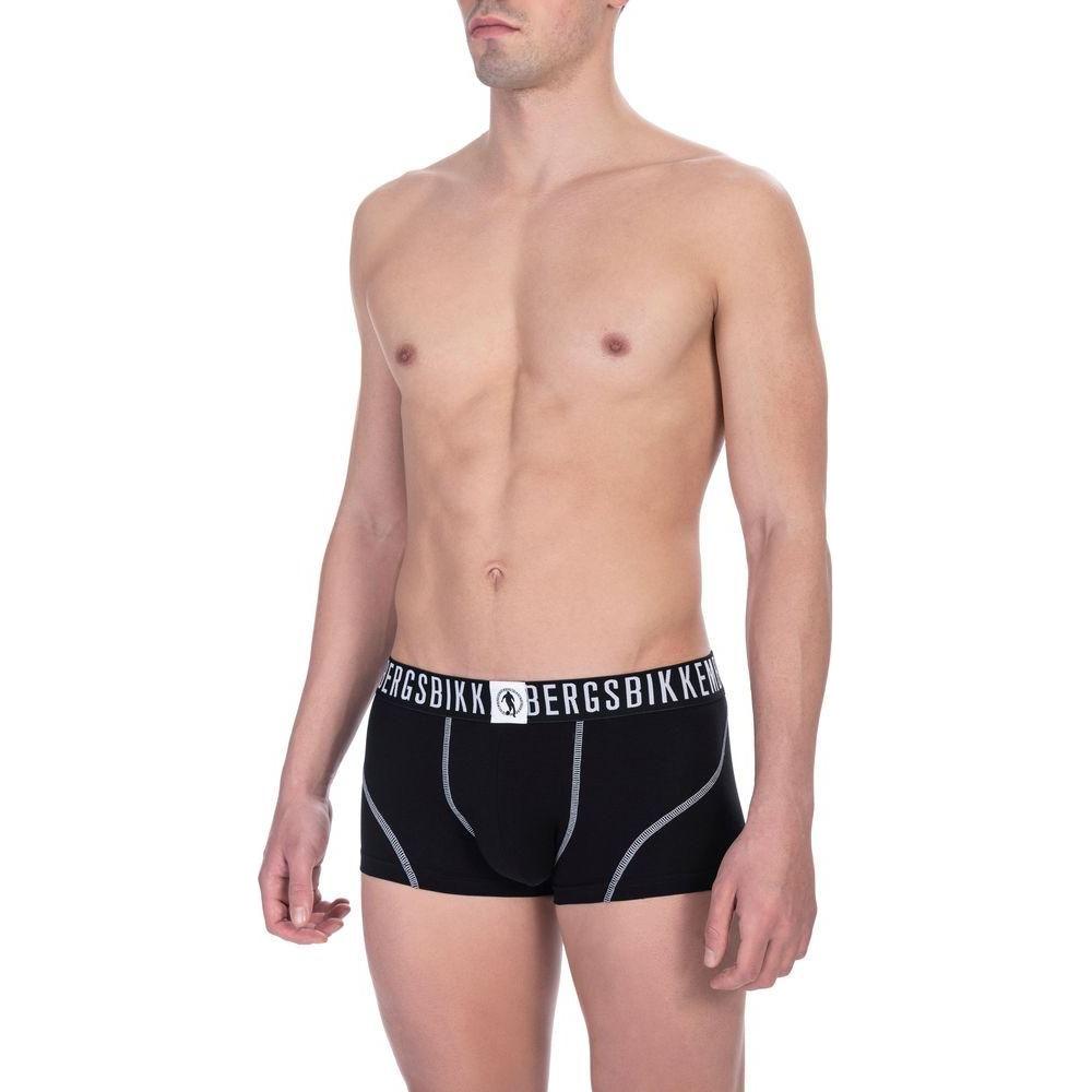 Bikkembergs Black Cotton Men Trunk MAN UNDERWEAR Bikkembergs