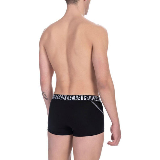 Bikkembergs Black Cotton Men Trunk MAN UNDERWEAR Bikkembergs