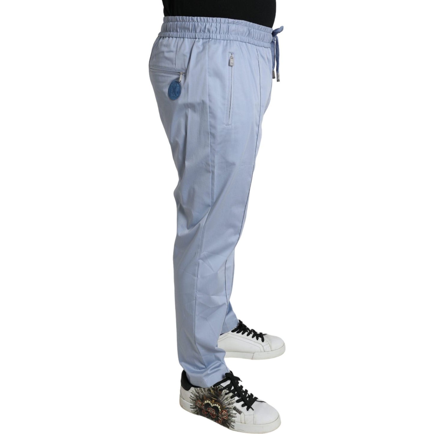 Dolce & Gabbana Elegant Light Blue Jogger Pants for Men Dolce & Gabbana