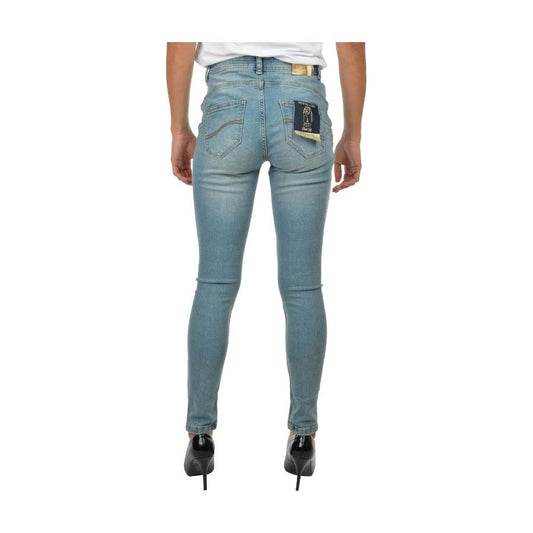 Yes Zee Light Blue Cotton Women Skinny Jean Yes Zee