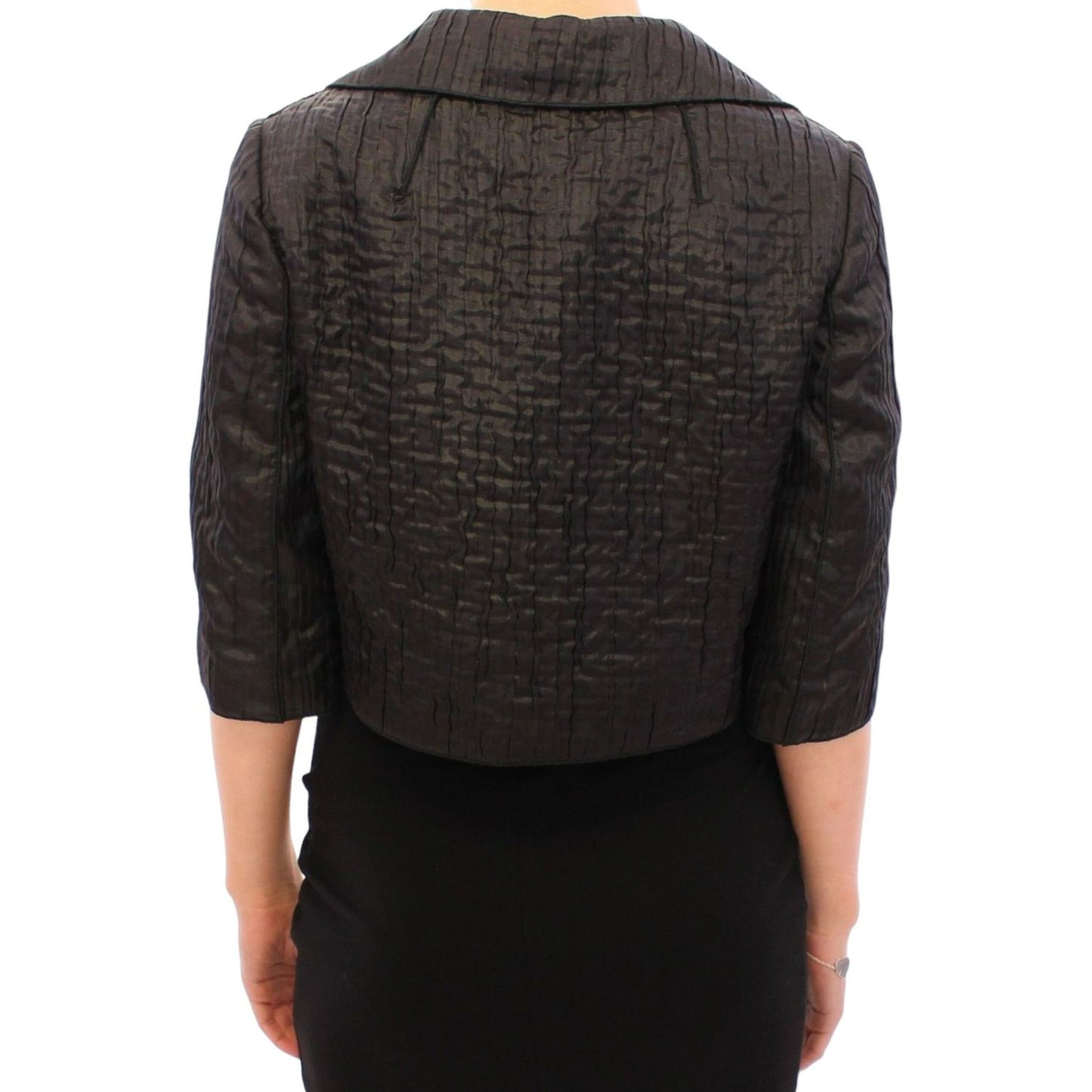 Dolce & Gabbana Elegant Black Bolero Shrug Jacket Dolce & Gabbana