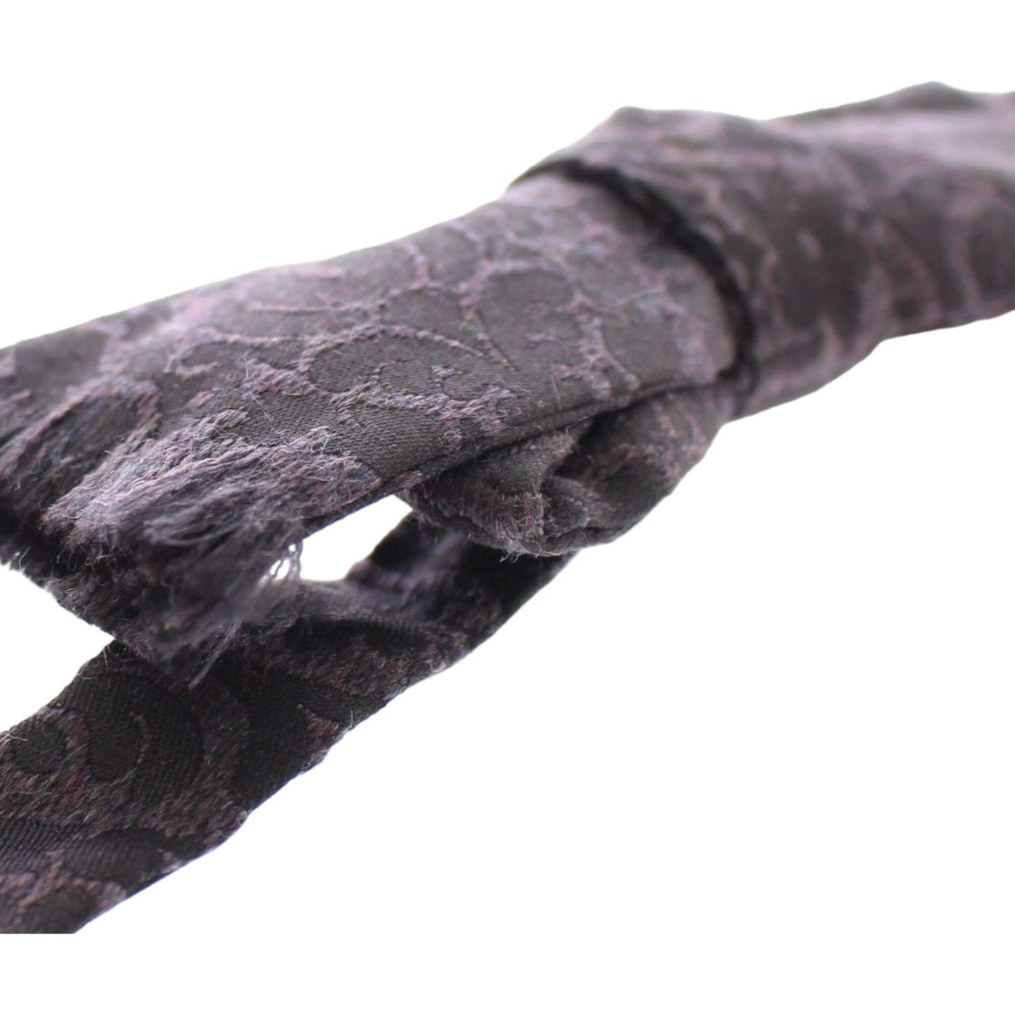 Dolce & Gabbana Gray Black Wool Bow Tie Bow Tie