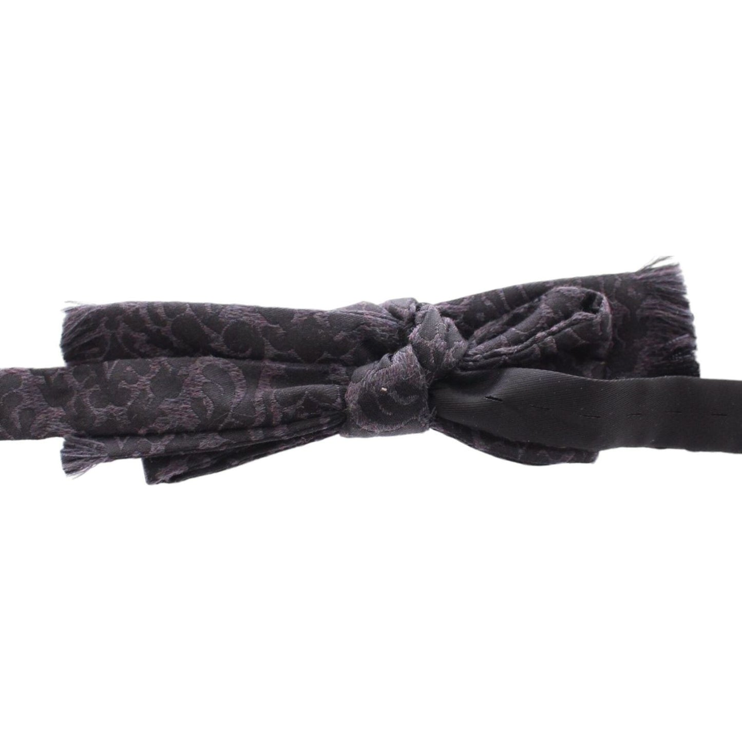 Dolce & Gabbana Gray Black Wool Bow Tie Bow Tie
