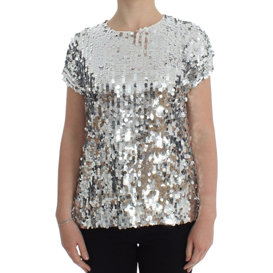 Dolce & Gabbana Enchanted Sicily Sequined Evening Blouse Dolce & Gabbana